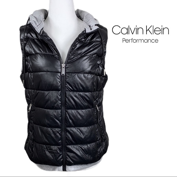 calvin klein vest with hood